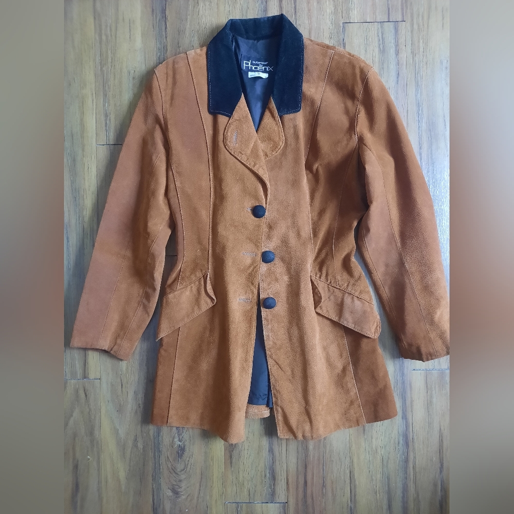 Outerwear by Phoenix ~ Vintage Suede Peplum Jacket VTG